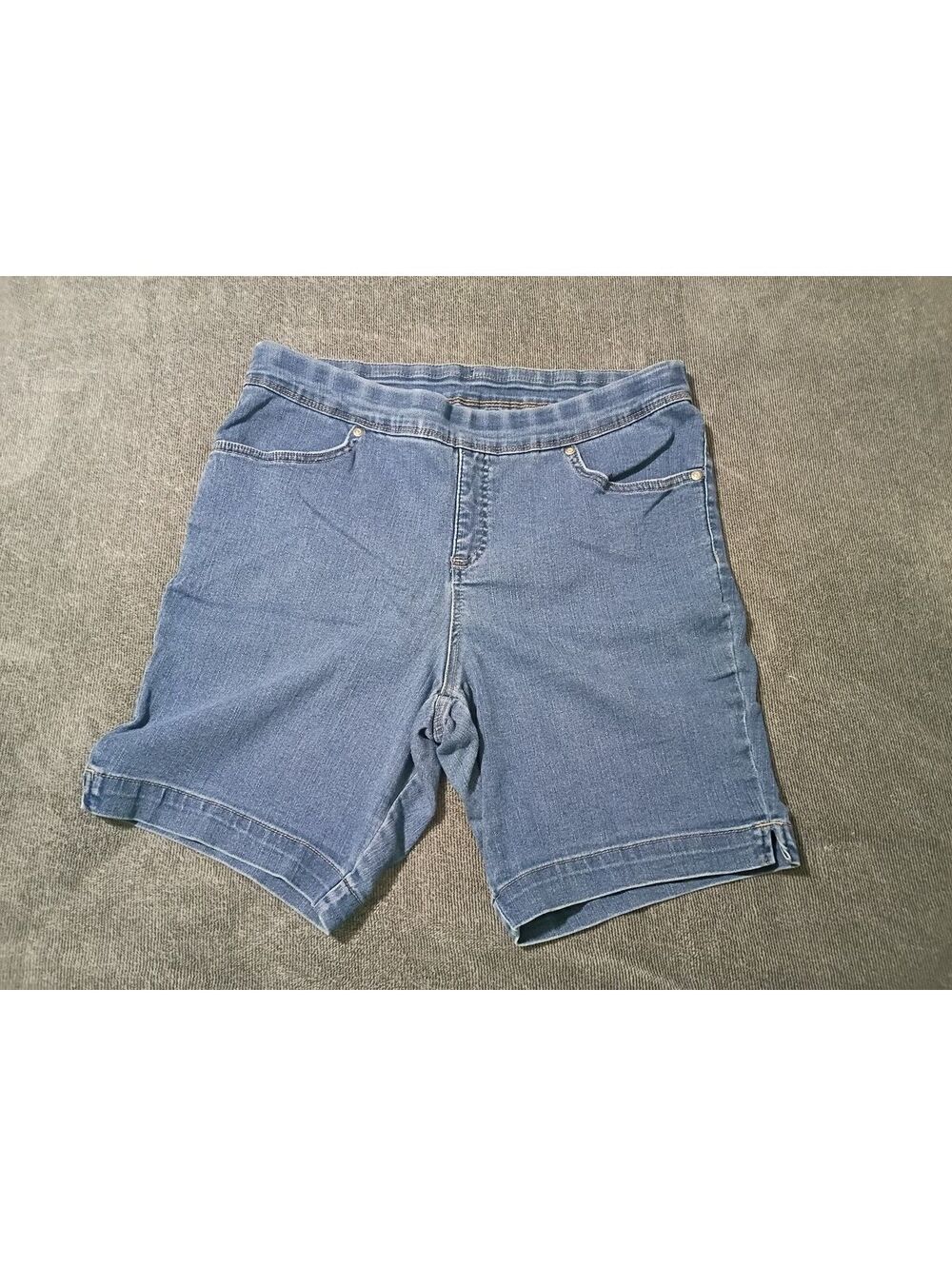 Terra & Sky Women's Denim Shorts Size 14W Blue Cotton Blend
